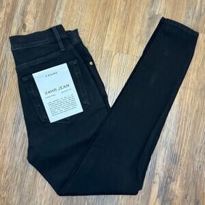FRAME size 26 Le High Skinny 24HR Jean high-rise skinny fit BLACK stretch $228